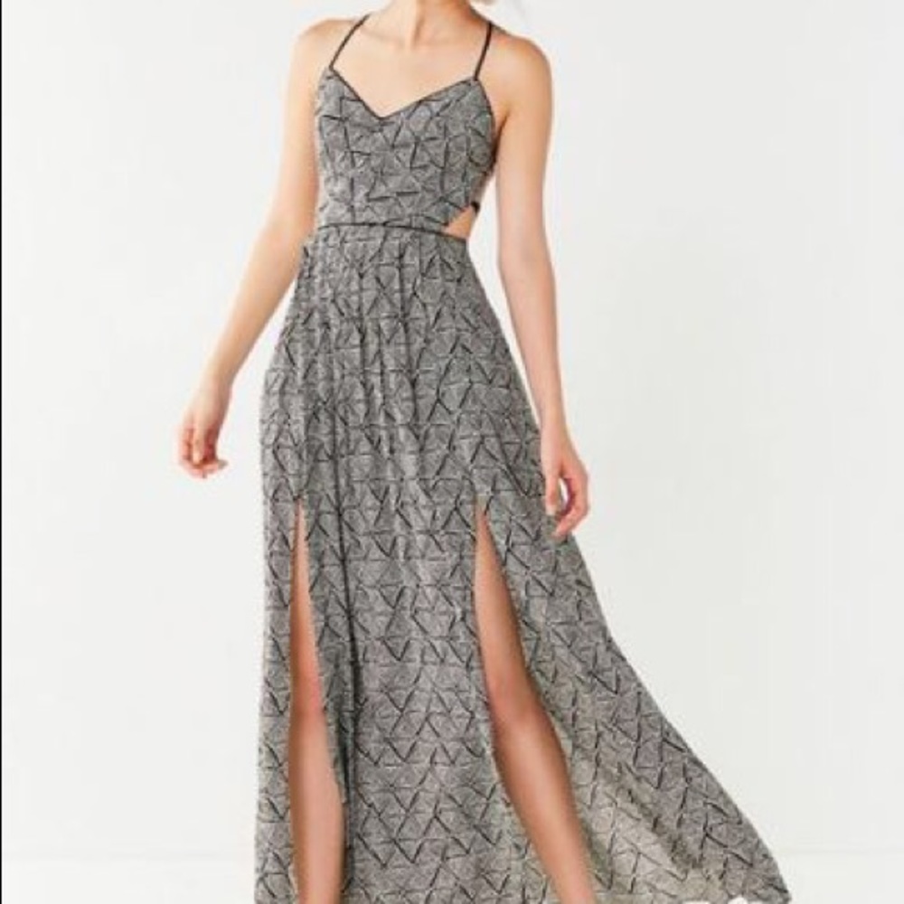Gia dress lace up maxi NWT